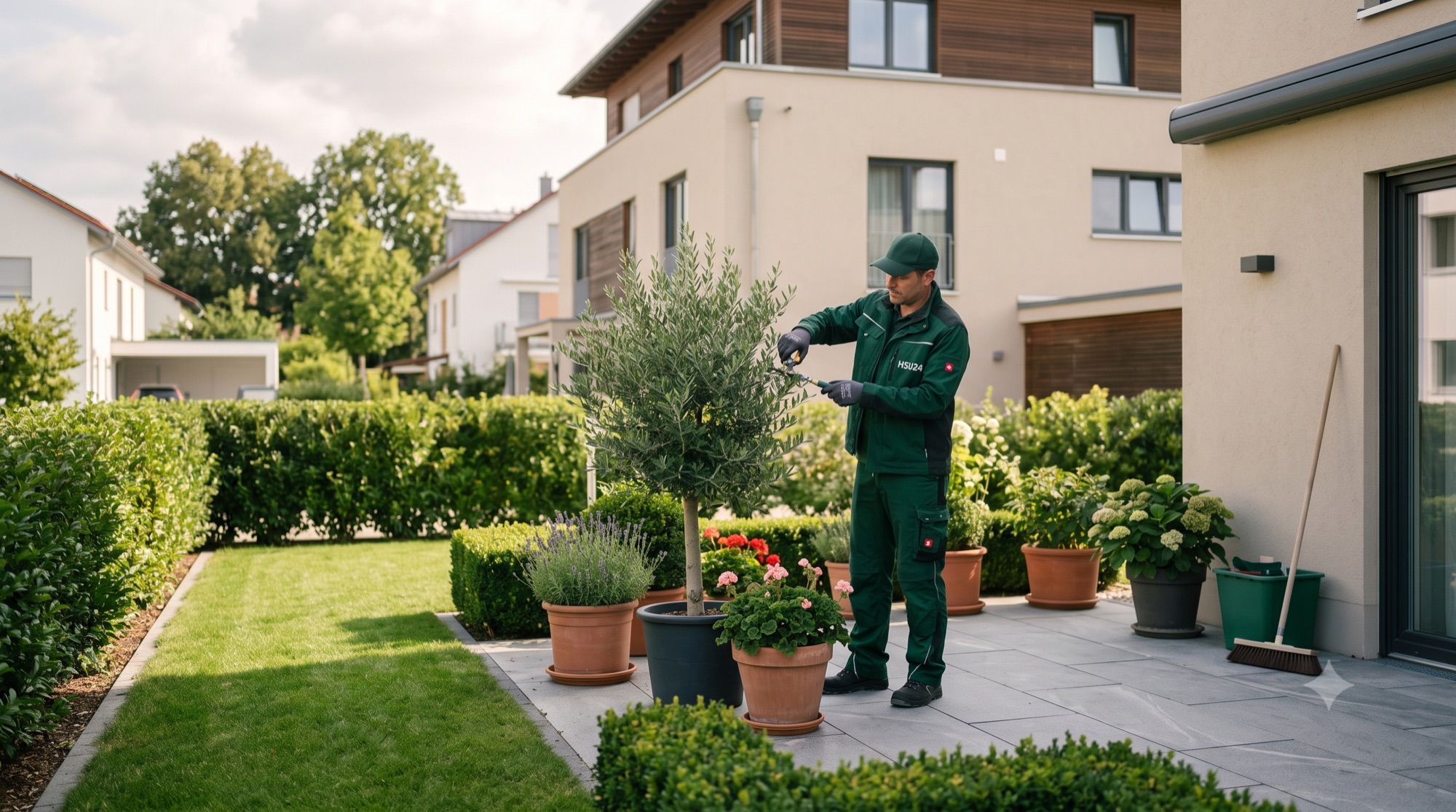HSU24 Hausmeisterservice — Gepflegte Gartenterrasse Gepflegte Gartenterrasse